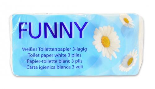 Toilettenpapier weiß 3-lagig Zellstoff 72 Rollen á 250 Blatt